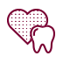 Animated heart and tooth icon