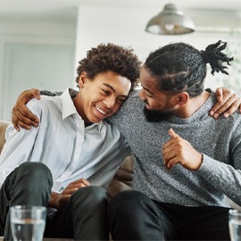 a teenager with their parent 