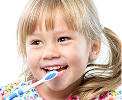Midland Dental Services Little girl brushing teeth