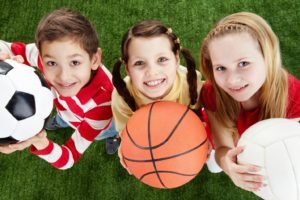 children on active sports