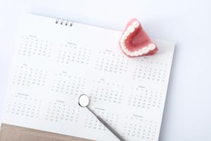 dental items and calendar