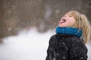 child in the snow