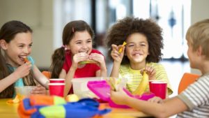Children eating lunch