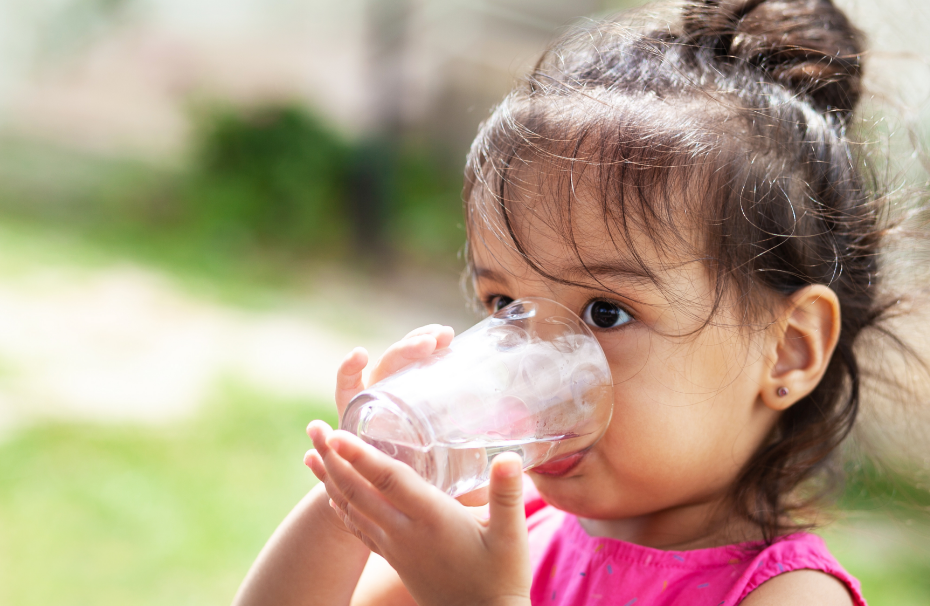 Toddler drinking